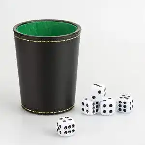 Würfelbecher FYBlossom Leder Mit 5 Würfel, Leder Set
