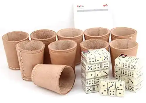 Würfelbecher Ludomax 325135 Bundle 10 mit jeweils 6 Würfeln