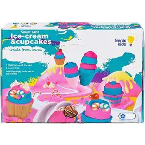Zaubersand GenioKids Kinetischer Sand 1kg Set, 8 Zubehör