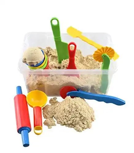 Zaubersand Kinetic Sand WABA Fun 2.5 kg Set in Schatzkiste 13tlg.