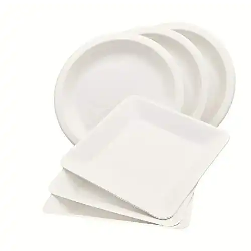 Zuckerrohr-Teller Pack & Cup Bio Zuckerrohr Einweg 50 Stück