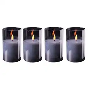 Adventskerzen Klocke Dekorationsbedarf, LED im Glas, 4er