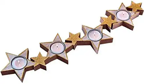 Adventskranz dropo.de Adventskerzenständer aus Holz 48cm