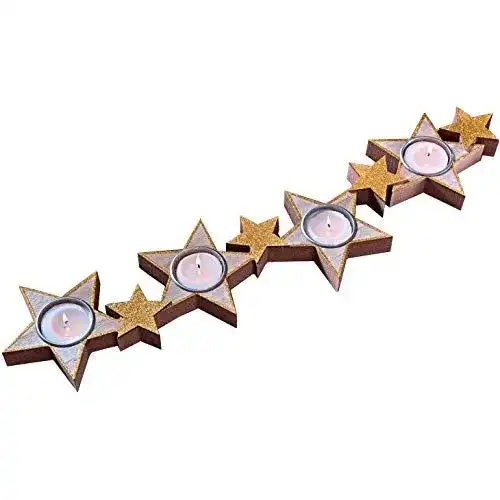 Adventskranz dropo.de Adventskerzenständer aus Holz 48cm
