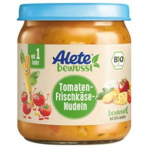 Alete-Babynahrung Alete Bio Gläschen Tomaten-Frischkäse-Nudeln