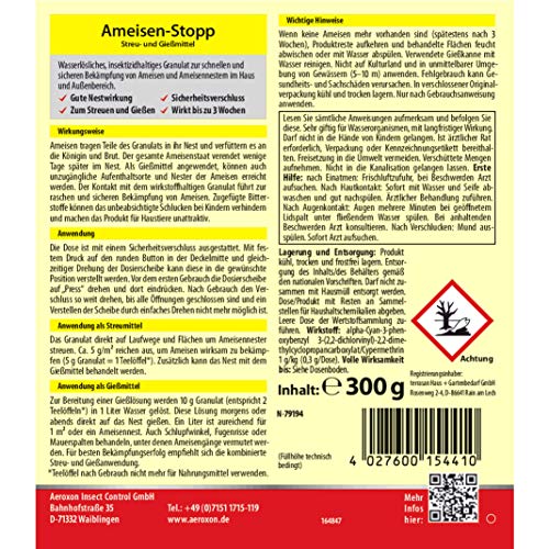 Ameisenstreumittel Aeroxon Ameisen Stopp Streu- und Gießmittel