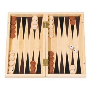 Backgammon Holz Fridolin Bamboo Game aus Bambus