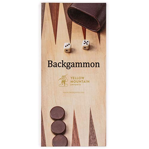 Backgammon Holz Yellow Mountain Imports, mit Holzeinlagen