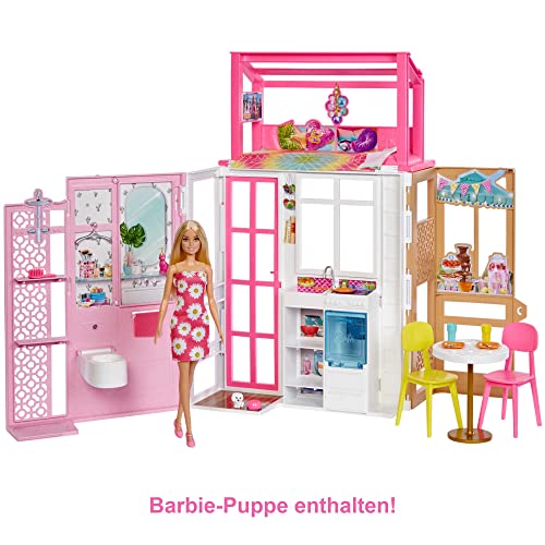 Barbie-Haus Barbie HCD48 Puppenhaus-Spielset mit Puppe