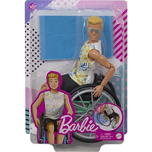 Barbie-Ken Barbie GWX93 Ken Puppe mit Rollstuhl und Rampe