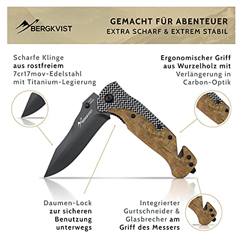 Bergkvist-Messer BERGKVIST ® K39 Klappmesser Waldholz-Edition