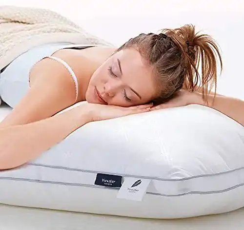 Bettkissen viewstar Kopfkissen 80×80 2er Set, Mikrofaser Füllung