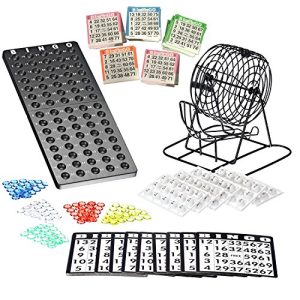Bingo-Spiel Bingo Spiel Set mit Bingotrommel aus Metall