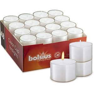 Bolsius-Kerzen bolsius Genuine Tea Light Candles in Clear Holder