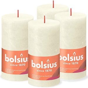 Bolsius-Kerzen bolsius Rustikale Stumpenkerze, Elfenbein, 4 Stück