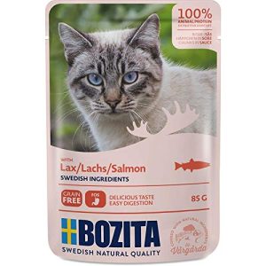 Bozita-Katzenfutter Bozita Pouch Häppchen in Soße mit Lachs 12x