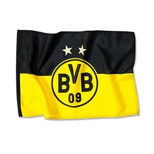 BVB-Fahne Borussia Dortmund BVB 09 Stockfahne 2 Sterne