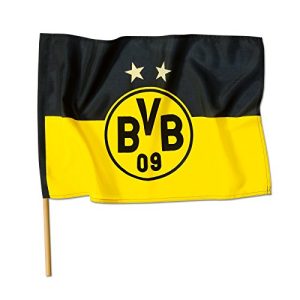 BVB-Fahne Borussia Dortmund BVB-Stockfahne 90×60 cm