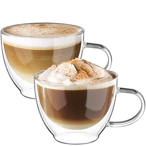 Die beste cappuccino tassen ecooe doppelwandig glas 2er set 350ml Bestsleller kaufen