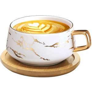 Cappuccino-Tassen VETIN Cappuccino Tassen mit Unterteller