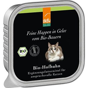 Defu-Katzenfutter defu Katze Bio-Hofhuhn in Gelee, 16 x 100g