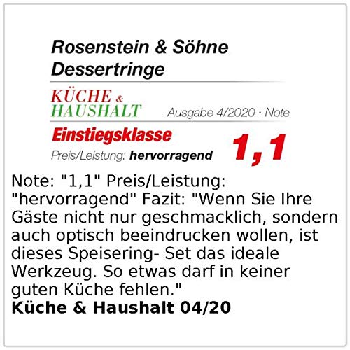 Dessertringe Rosenstein & Söhne: 6 Dessert-/Speiseringe Ø 8 cm