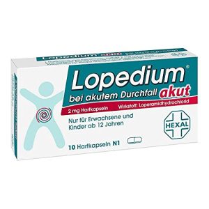 Durchfalltabletten Hexal Lopedium akut, Hartkapseln, 10 St