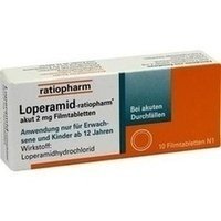 Durchfalltabletten Ratiopharm Loperamid akut, 10 St