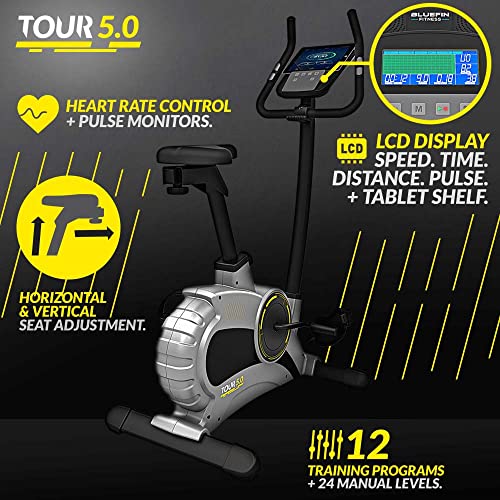 Ergometer mit App Bluefin Fitness Tour 5.0 Hometrainer Spin Bike