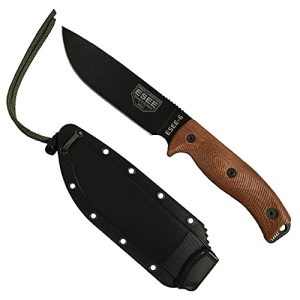Esee-Messer ESEE -6 1095 Karbonstahl-schwarze Klinge, 3D-Griff