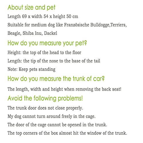 Eugad-Hundebox EUGAD Hundetransportbox 69 x 54 x 50 cm
