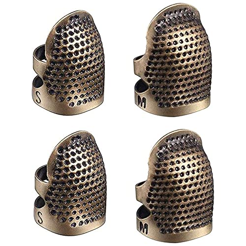 Die beste fingerhut axen 4 pieces sewing thimble metal copper Bestsleller kaufen