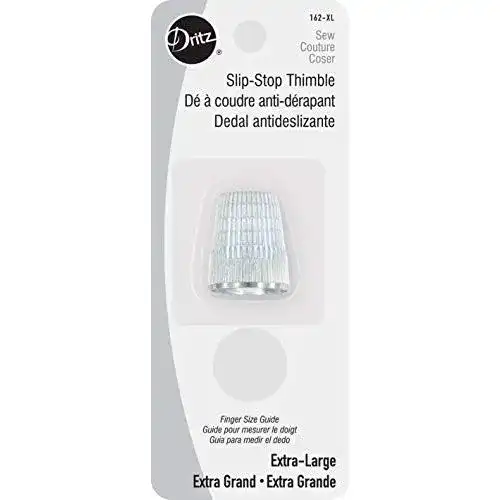 Fingerhut Dritz Slip-Stop Thimble, Silber, Size Extra Large