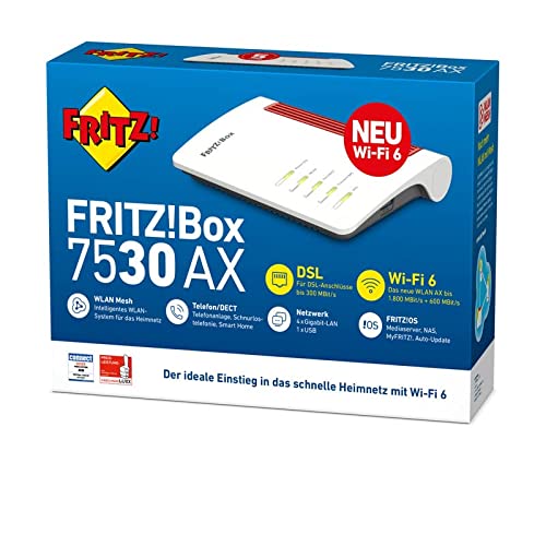 Fritzbox AVM FRITZ!Box 7530 AX WI-FI 6 Router DSL/VDSL