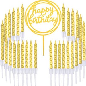 Geburtstagskerzen Boao 50 Stücke Gold Spiral Kuchen Kerzen