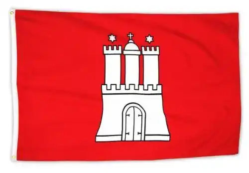 Hamburg-Flagge M&M MM Hamburg Flagge/Fahne, 150 x 90 cm