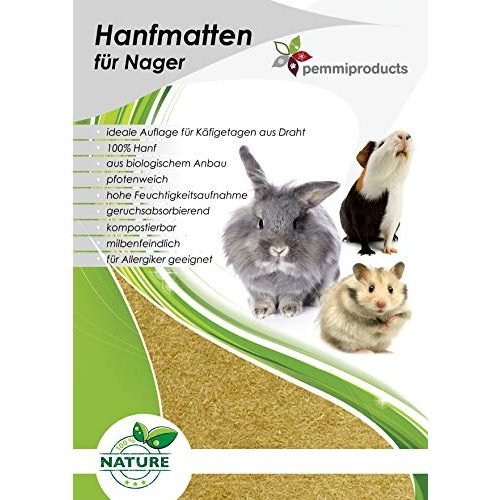 Hanfmatte pemmiproducts Nager-Teppich aus 100 % Hanf