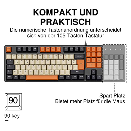 Havit-Gaming-Tastatur havit Mechanische Tastatur 90 Tasten
