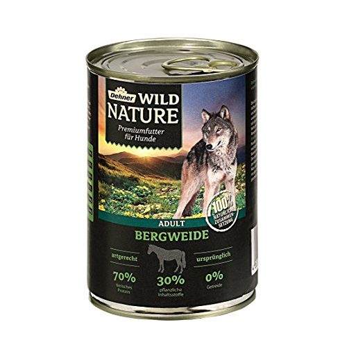 Hundefutter-Pferd Dehner Wild Nature Adult, Bergweide, 6 x 400 g