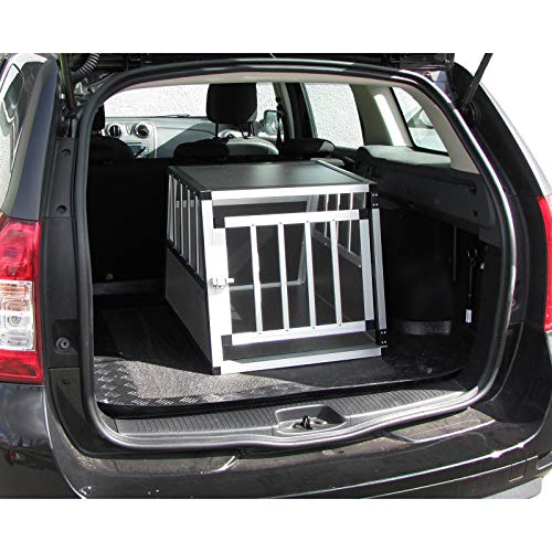 Hundetransportbox Alu RAMROXX 37927 Alu Box Grau mit Tür