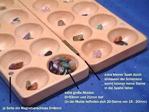 Hus Gebrüder Vinkelau GmbH Halbedelsteinspiel aus Buche