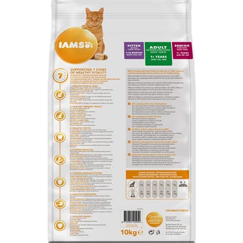 IAMS-Katzenfutter Iams for Vitality, trocken, Huhn, 10 kg