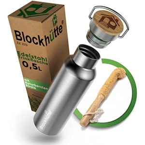 Isolierflasche-Edelstahl Blockhütte Premium Edelstahl 500ml