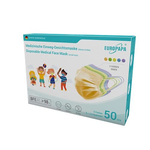 Die beste kindermasken europapa 50x bunte medizinische mini model s Bestsleller kaufen