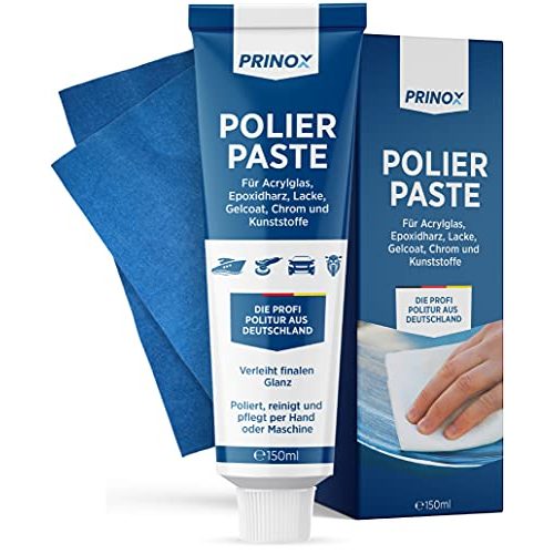 Die beste kunststoff politur prinox 150ml polierpaste inkl profi poliertuch Bestsleller kaufen