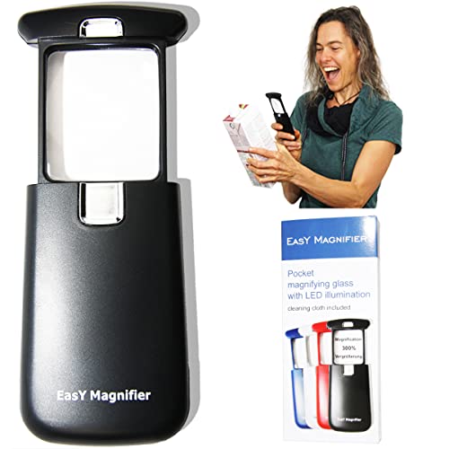 Die beste leselupe easy magnifier taschen 3fach mit hellem led licht Bestsleller kaufen