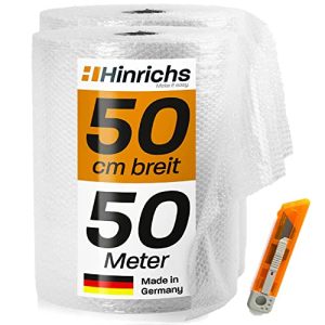 Luftpolsterfolie Hinrichs 2x 50cm x 50m inkl. Cutter