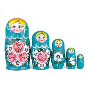 Matroschka Heka Naturals Russische Puppen, 5 traditionelle