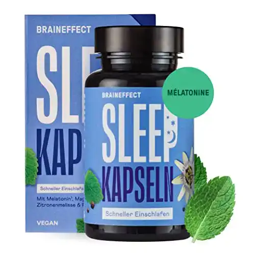 Melatonin BRAINEFFECT Vegane Kapseln + Sleep Coaching