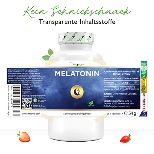 Melatonin Vit4ever, 365 Tabletten, 0,5 mg pro Tagesdosis